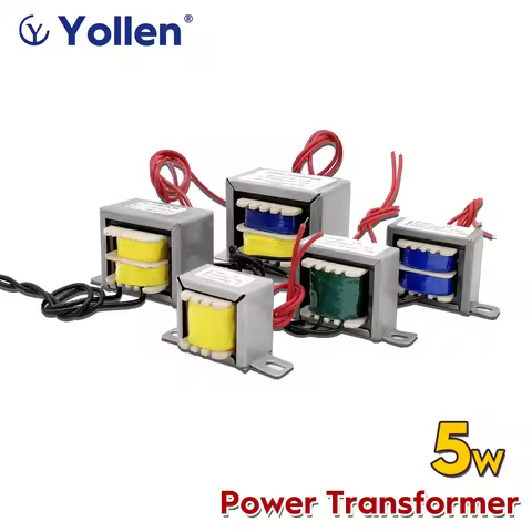 EI 5W Power Transformer 5VA Audio Voltage 220V to 12V/15V/18V/24V Single/Dual Output Isolation Coppe