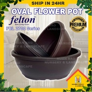 Pasu Bunga Pasu Bonsai Felton Oval Flower Pot Fiber Flower Plant Plastic Home Garden Indoor Outdoor 