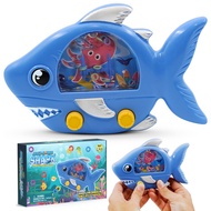 Aqua Rings Shark Handheld Game for Kids - Retro Toys and Nostalgic Car Activities for Kids - Portabl