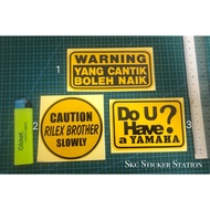 Caution Design / Rilex Brother Cutting Sticker Overlapping Reflective caution warning rilex yamaha cantik naik
