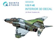 ㊣ Quinta Studio 1/32 F-4E 美軍艦載幽靈式戰鬥機 Revell 3D立體浮雕水貼 QD32039