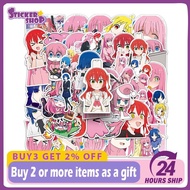 50Pcs Sticker Anime Bocchi The Rock Cartoon Waterproof Graffiti Kids Decals Stciker Toys