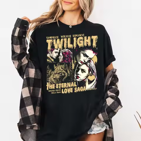 Twilight Shirt Twilight Saga Fan Tee Comic Vampire Shirt Book Lover Twilight Gift Edward Bella Culle