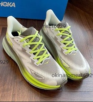 HOKA ONE ONE Clifton 9舒適百搭防滑耐磨低幫超輕泡棉中底休閒跑步鞋男款灰色
