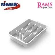 Biesse Casa Cutlery Organizer / Cutlery Storage Tray / Cutlery Tray Drawer - White / Violet / Orange
