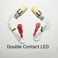 Double Contact LED light T10 Dual Mode Two color Daytime Park light Turn signal Bulb Amber White 12V