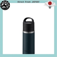【Dishwasher-safe, carbonation, heat and cold retention compatible】TIGER thermal flask(Bottle) 360ml vacuum insulated carbonation bottle stainless steel Beer OK with handle holder for carrying compact MKB-T036AL Navy color.