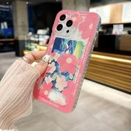 Card Casing Compatible For Samsung Galaxy S24 S23 S22 Plus Ultra S23 FE F12 A30 F22 J7 Pro Prime 2017 Cover Put Photos Cute Korean Style Flower Couple Mobile Phone Case