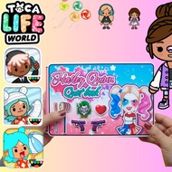 Học liệu cắt dán Tocaboca life word và ngôi nhà của bé Harley Quinn