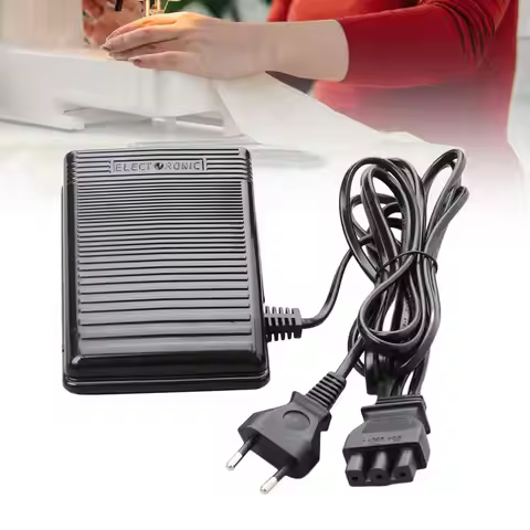 1pcs Multifunctional Sewing Machine Foot Pedal Power Cord 220V Repair Foot Operated Control Pedal 19