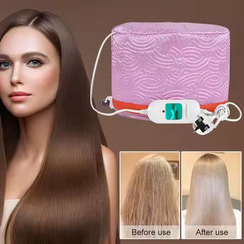 Salon Hair Heating Cap Thermal Treatment Steamer Cap Hair Care Hat for Women Home Spa Thermal Heat C