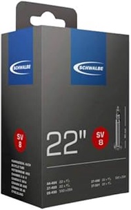 Schwalbe Bicycle Inner Tube SV8 28/37-489/501 EK 40 mm, Black, 22 x 1 1/8-1 3/8 Inch SV40 mm