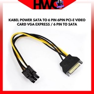 SATA to 6 Pin 6pin PCI-E Video Card VGA Express Power Cable 6 Pin to Sata/