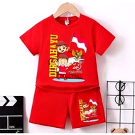 Boys/girls suit with August 17/difference motifs 2-9 years