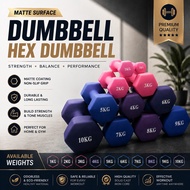 1KG / 4KG Hexagon Dumbbell Set | Home Gym Fitness Exercise Weight Training Workout Strength Muscle D