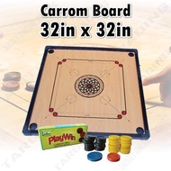 (Big) Wooden Carrom Board Striker Games Papan Karom With Checker/Papan Permainan Carrom