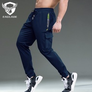 EAGLADE Jogging Sweat Cuffed Jogger Pants for Men Tracksuit Man Trousers Breathable H1089 in Navy Bl