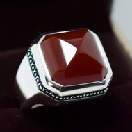 Yemeni Aqeeq Akik Aqiq Yaman Agate Brown Blood Red Real Gemstone Jewellery Rings