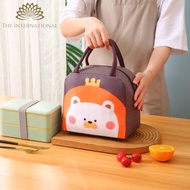 THE INTERNET Large Capacity Cartoon Animal Thermal Bag with Aluminum Foil Portable Insulated Pouch Handbag Thickened Fridge Thermal Bag Kids