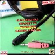 J247 ORIGINAL HEADPHONE keenion kenion headset kabel komputer pc gaming Microphone HP HANDSFREE HAND