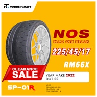 [ RAYA Clearance Stock ] 225/45/17 rubbercraft semi slick SP-01R treadwear80 new old stock DOT2022 year make 2022