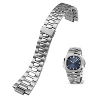 Watch accessories Band for Patek Philippe Nautilus 5711/5726 fine steel watch strap male convex stai
