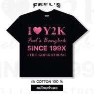 FEEL'S BOXY Style Shirt [I <3 Y2K]-COTTON 1 Fitted Neck MAID IN BKK