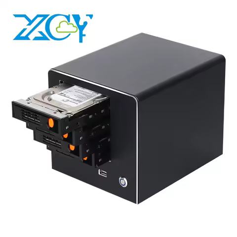 XCY X108 NAS Mini PC 4x 6x 8x Bay SATA HDD Intel N150 Processor DDR5 M.2 NVMe SSD 10Gbps Ethernet Ty