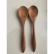 (NEW) - TABLE SPOON 15cm OVAL WOODEN TABLE SPOON/