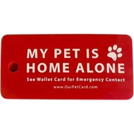 Dog Cat are Home Alone Alert Emergency Card & Key with Emergency Contact Call Cards Pet Emergency Co