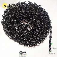 ASWELL Hanging Chain Black Pendant Flower Pot Double Hook