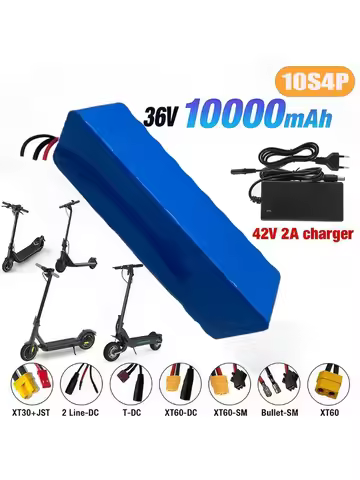 18650 rechargeable lithium-ion battery pack 36V battery10Ah actual capacity 10S4P XT60 220W 350W 500
