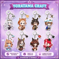 Gantungan Kunci Uma Musume Mcqueen Rice Spe Satono, Anime Lucu Keychain