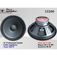 Speaker Komponen Full Range 15 Inchi / 15" - Black Spider BS 15200