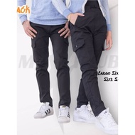 { 28-48 } Six Pocket Men Pants, Elastic Waist Kargo Multi Pocket Pants🇲🇾Seluar Kerja Lelaki Dan pere