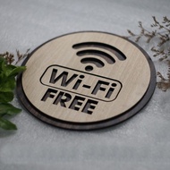Free Wifi Wooden Wall Board TW05 - Wifi Password Signboard for Cafe - Restaurant - Spa - Homestay