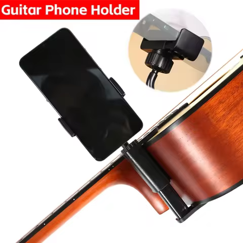 Guitar Phone Holder Hands-Free Adjustable Phone Support Multi-Purpose Guitar Stand Holder for Microp