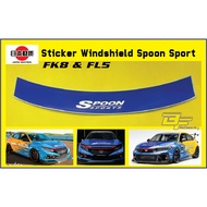 Type R Spoon Sport Windshield sticker Honda FK8 FL5 Windscreen Sticker [Export Spec]