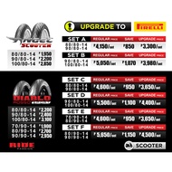 PIRELLI Upgrade to Pirelli [AngelScooter (AS) / RossoSport (DRS) / AngelC.T. (ACT) / RossoIII (DR3)]