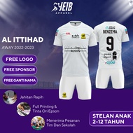 ITTIHAD AWAY KIDS FOOTBALL JERSEY 2022-2023 | ARABIC LEAGUE | FREE NICKNAME | FULL print JERSEY