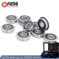 F695 2RS Bearing 5*13*4 mm 10Pcs ABEC-7 Flanged Miniature F695 RS Ball Bearings F695RS For VORON Mob