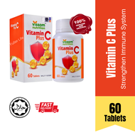 VISSOM NUTRITION Vitamin C Plus (60s) | Vitamin C Vitamin D3 Zinc Supplement Selenium Supplement