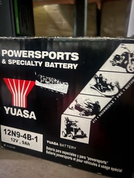 battery yuasa แบตเตอรี่มอเตอร์ไซค์ แบบน้ำ ยี่ห้อ ยัวซ่า รุ่น 12N9-4B1 (12V 12AH) ขนาด (กว้างxยาวxสูง) : 80x134x160 mm น้ำหนัก : 2930กรัม FB sale clearlance