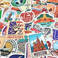 Luggage Sticker 1set 50pcs Traveling Motif World City Rimowa