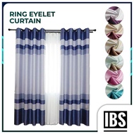 Langsir Raya1pcs Ring Eyelet Curtain Sun Insulation Langsir Thick Window Blackout 70% Shading UV Pro