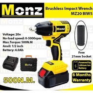 Monz 500nm 1/2 1/4 inch Electric Impact Wrench Cordless Brushless Wrench Screwdriver Impact Driver R