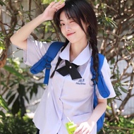 Thai School Uniform Loose Fit Short Sleeves Cute To Wear Back In Age