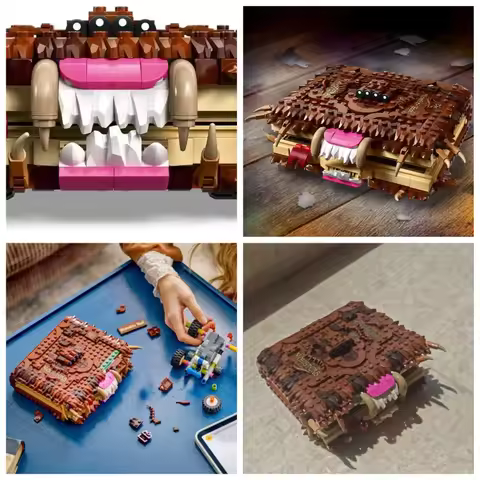 Monsters Model Building Block Set Creative Monster Book Compatible With Legoed Particles Suitable Fo