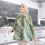 Mila Blouse Batik Wanita Modern Batik Kerja Kantor Wanita