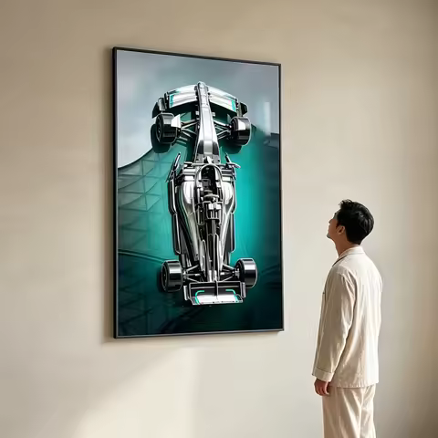 Wall‑Mount Display Frame Board Compatible with LEGO 42171 Mercedes‑AMG F1 Race‑Car Building‑Block Mo